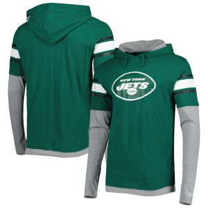 New York Jets Mens Shirt New Era Long Sleeve Hoodie T